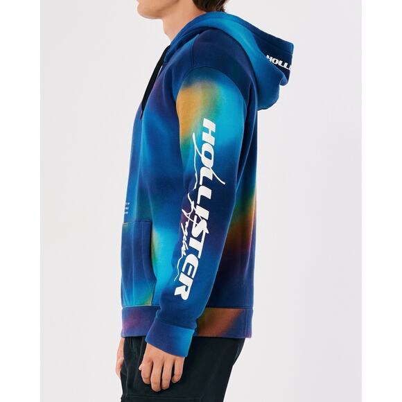 Hollister Hoodie Mens Small Pride Choose Your Own Path Athleisure Fleece Multi - Picture 1 of 11